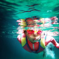 wearing a life jacket Open water swimming